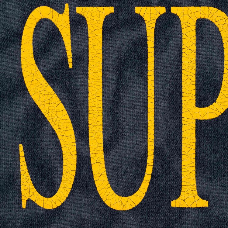 Supreme Capital Hooded Sweatshirt Navy - Im Your Wardrobe