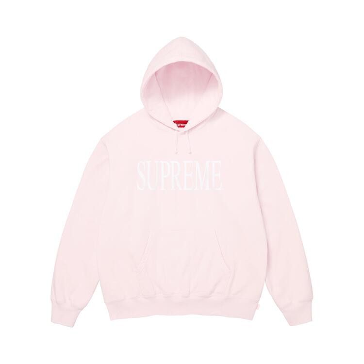 Supreme Capital Hooded Sweatshirt Pale Pink - Im Your Wardrobe