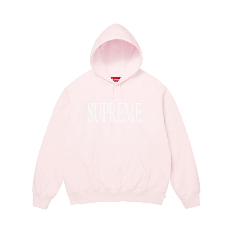 Supreme Capital Hooded Sweatshirt Pale Pink - Im Your Wardrobe