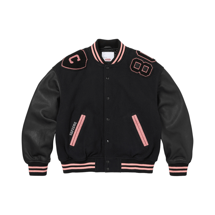Supreme Captains Varsity Jacket Black - Im Your Wardrobe