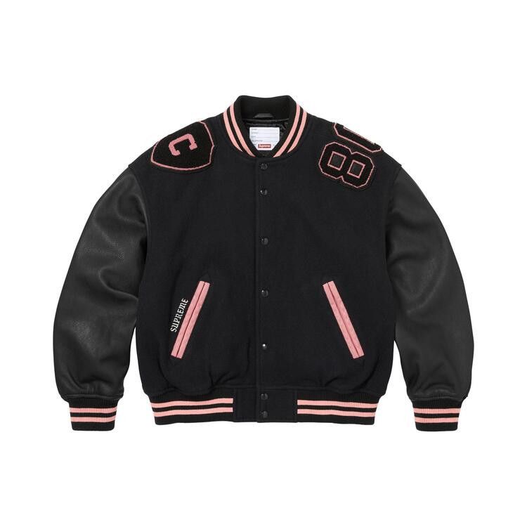 Supreme Captains Varsity Jacket Black - Im Your Wardrobe
