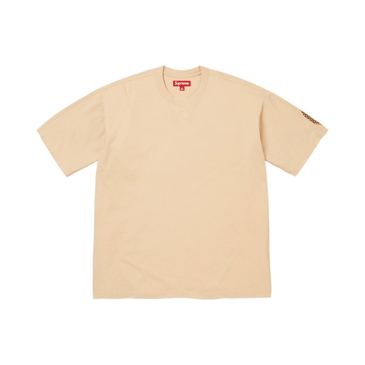 Supreme Checkerboard Intarsia Short-Sleeve Top Light Tan - Im Your Wardrobe