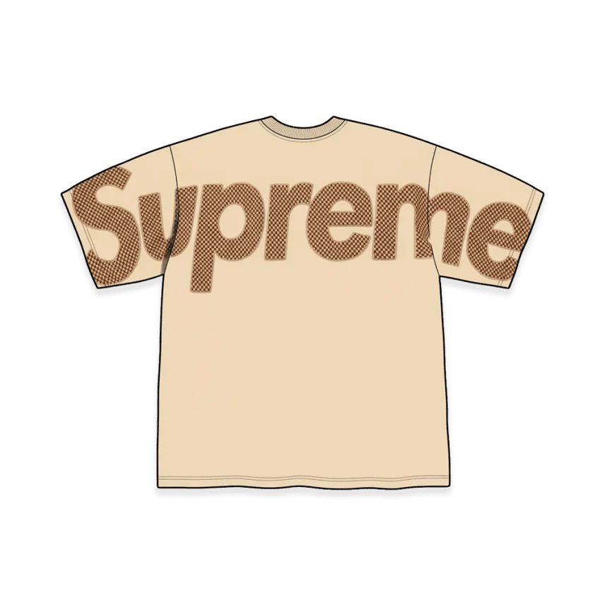 Supreme Checkerboard Intarsia S/S Top Light Tan - Im Your Wardrobe