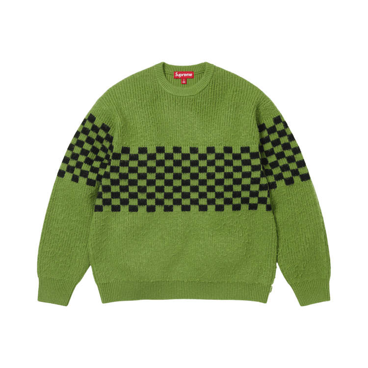 Supreme Checkerboard Pilled Sweater Green - Im Your Wardrobe