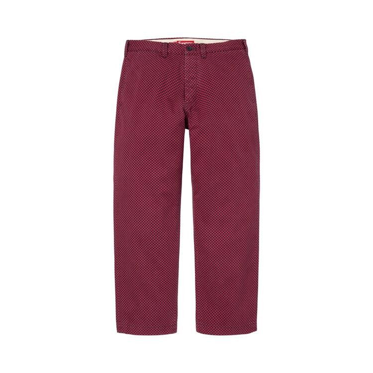 Supreme Chino Pant Red Checkerboard - Im Your Wardrobe