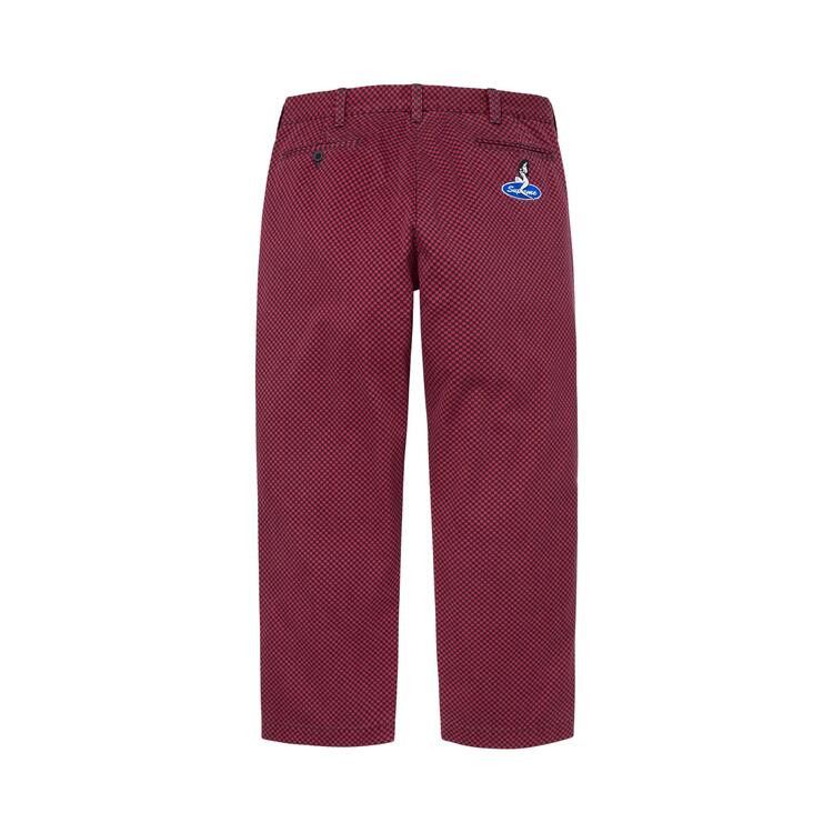 Supreme Chino Pant Red Checkerboard - Im Your Wardrobe