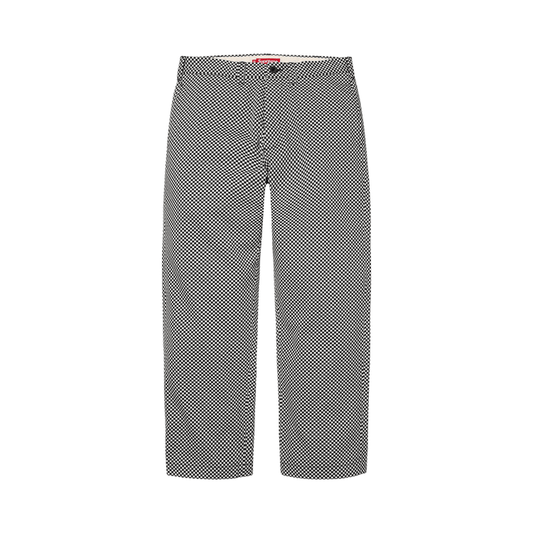 Supreme Chino Pant White Checkerboard - Im Your Wardrobe
