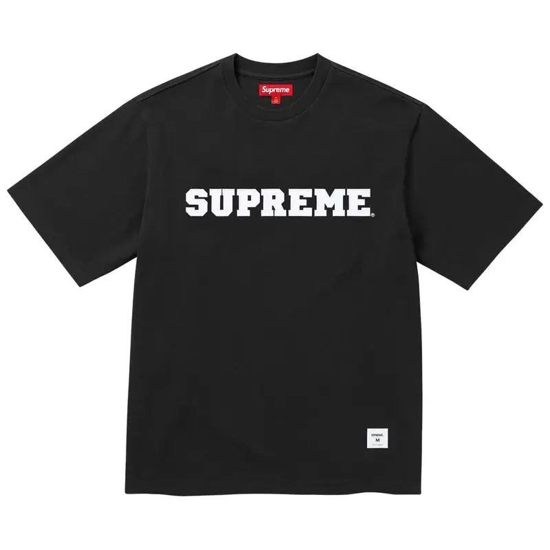 Supreme Collegiate Appliqué S/S Top Black