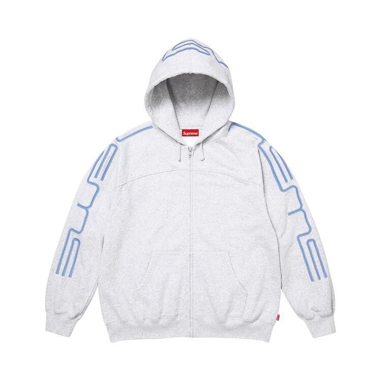 Supreme Connect Zip Up Hooded Sweatshirt Ash Grey - Im Your Wardrobe