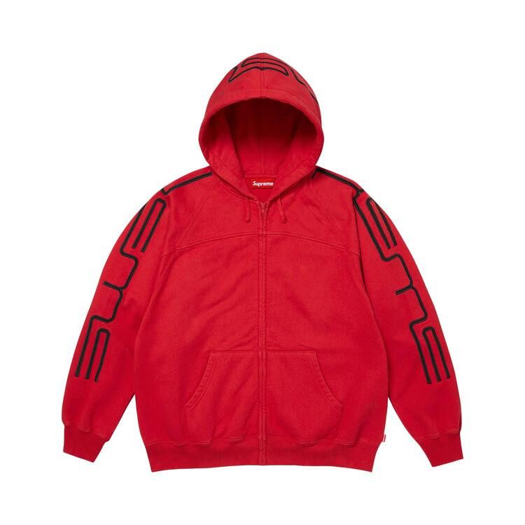 Supreme Connect Zip Up Hooded Sweatshirt Red - Im Your Wardrobe