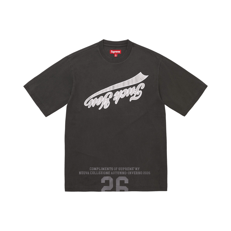Supreme Cracked Flipped Short-Sleeve Top Black - Im Your Wardrobe