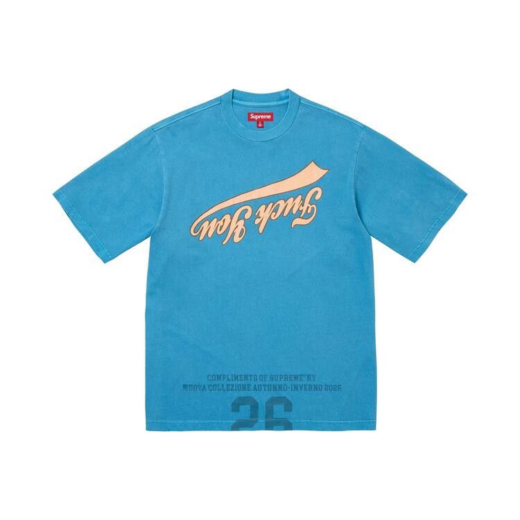 Supreme Cracked Flipped Short-Sleeve Top Blue - Im Your Wardrobe