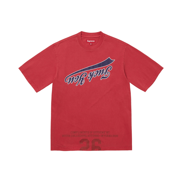 Supreme Cracked Flipped Short-Sleeve Top Red - Im Your Wardrobe