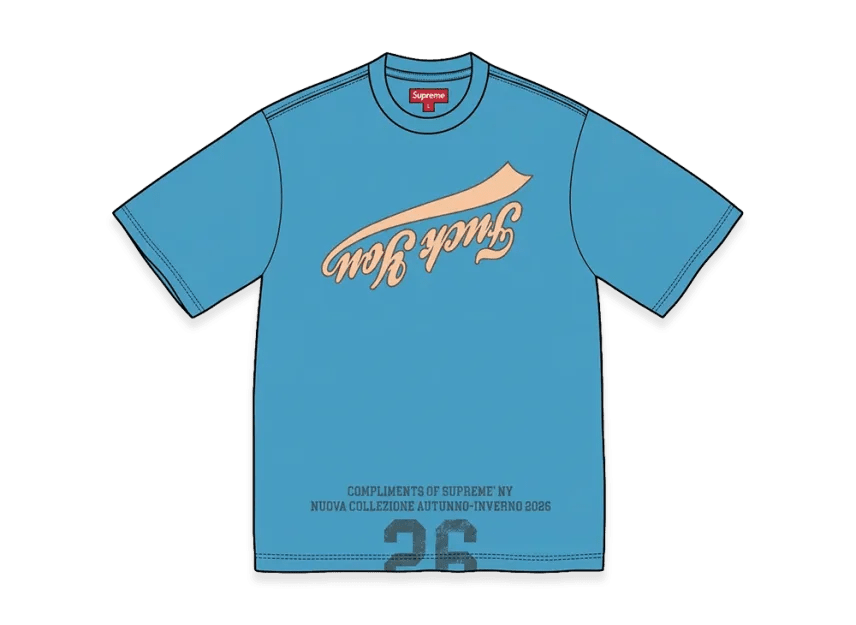 Supreme Cracked Flipped S/S Top Blue - Im Your Wardrobe