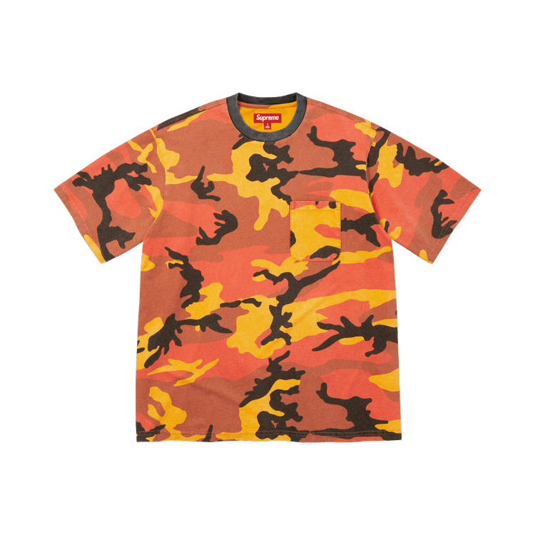 Supreme Cracked Pocket Short-Sleeve Top Orange Camo - Im Your Wardrobe