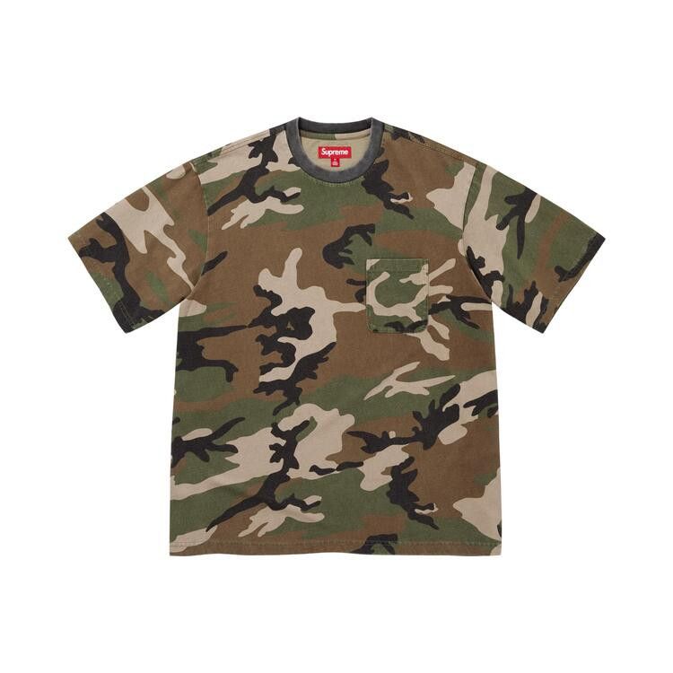 Supreme Cracked Pocket Short-Sleeve Top Woodland Camo - Im Your Wardrobe
