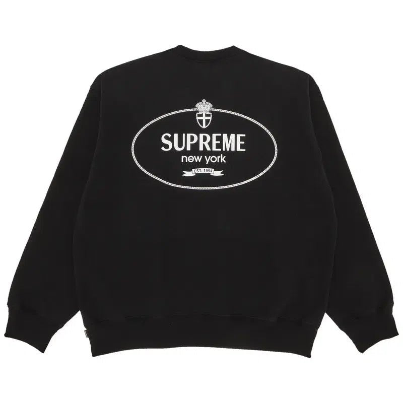 Supreme Crest Crewneck (FW24) Black - Im Your Wardrobe