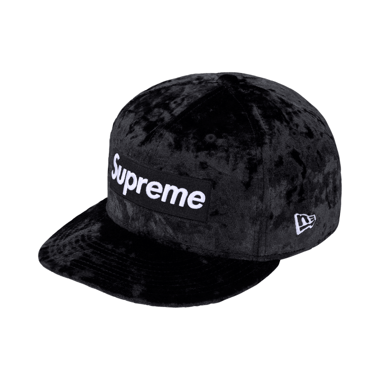 Supreme Crushed Velvet Box Logo New Era (FW26) Black - Im Your Wardrobe