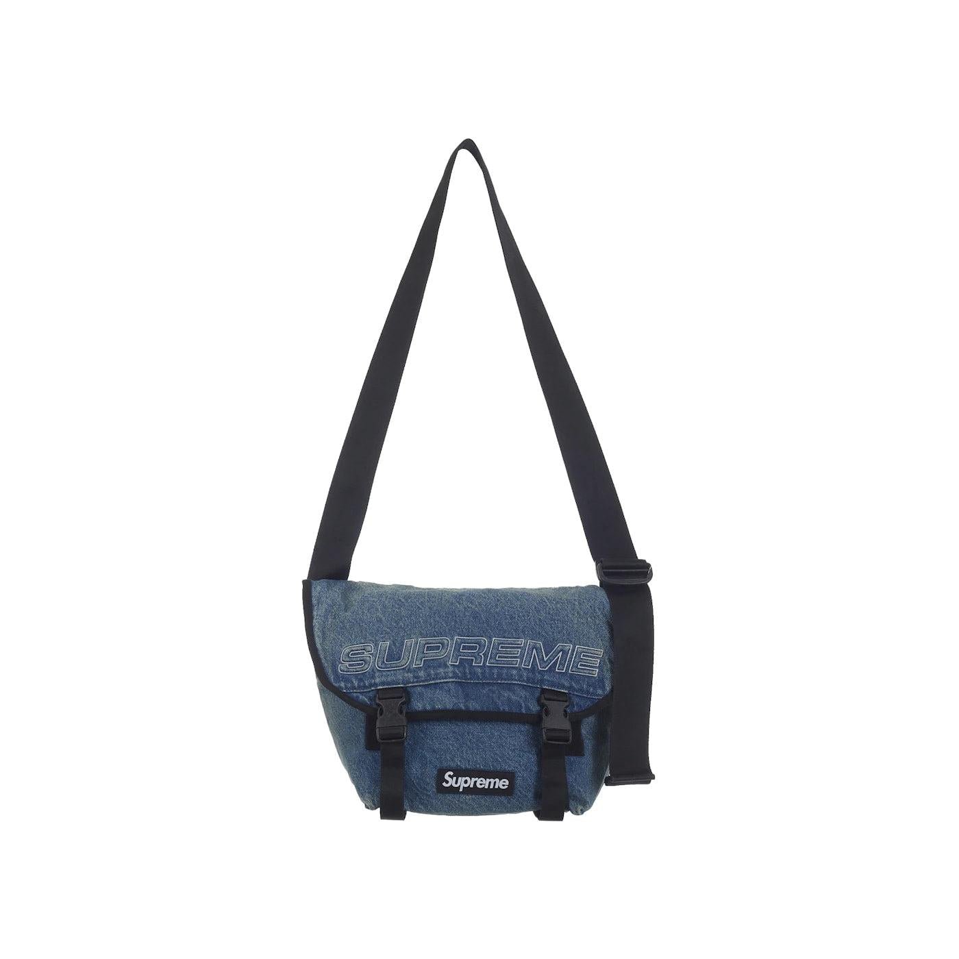 Supreme Denim Messenger Bag Washed Indigo