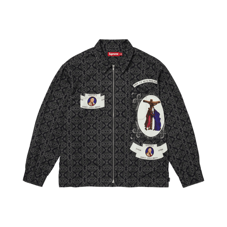 Supreme Devotion Flannel Zip Up Shirt Black - Im Your Wardrobe
