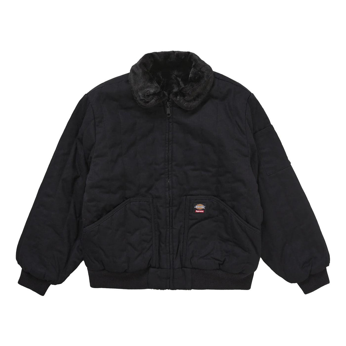 Supreme Dickies Reversible Quilted Faux Fur Work Jacket Black - Im Your Wardrobe