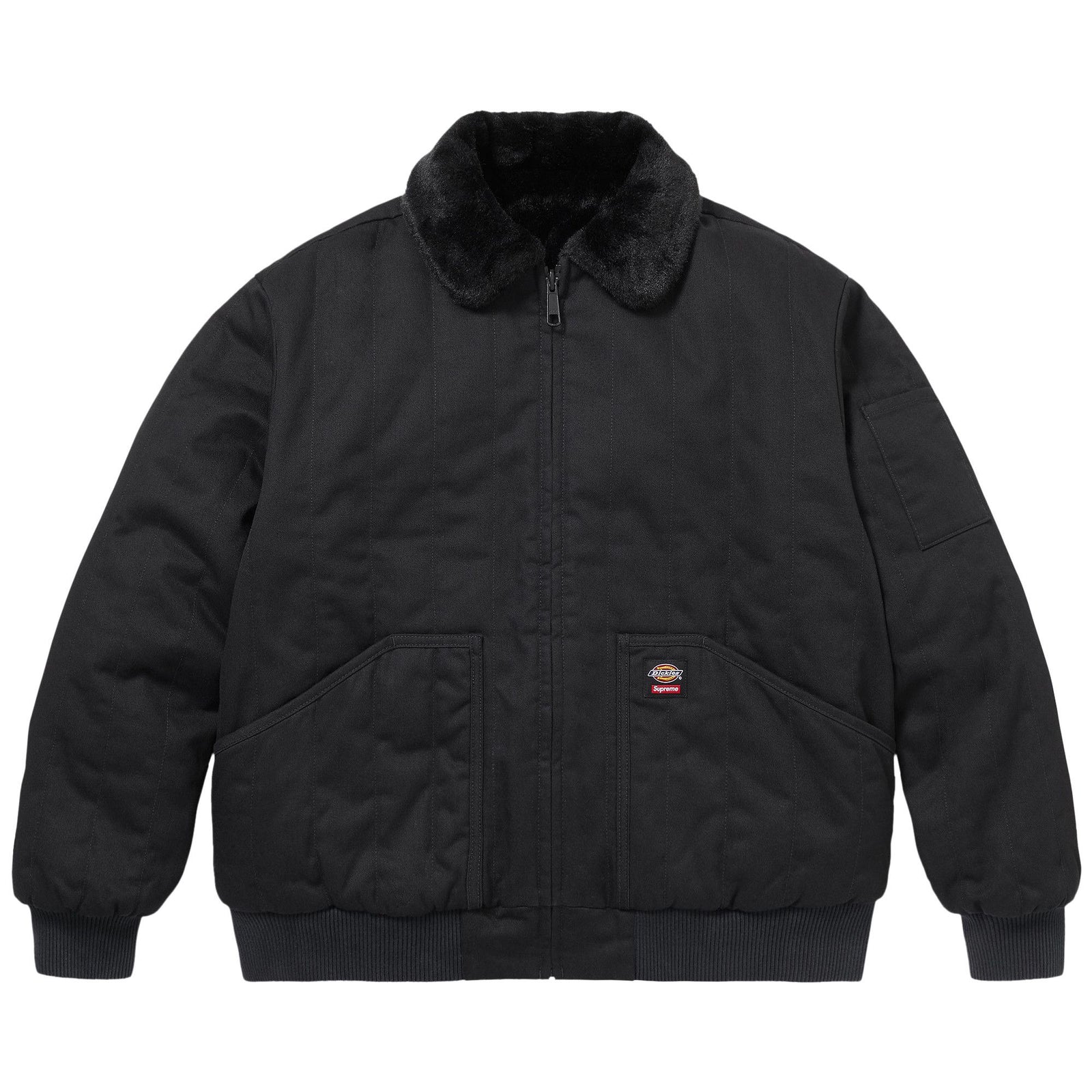 Supreme Dickies Reversible Quilted Faux Fur Work Jacket Black - Im Your Wardrobe