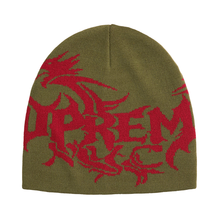 Supreme Dragon Beanie (FW26) Olive - Im Your Wardrobe