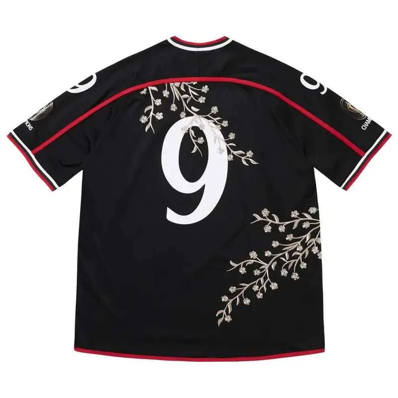 Supreme Floral Soccer Jersey 'Black' - Im Your Wardrobe