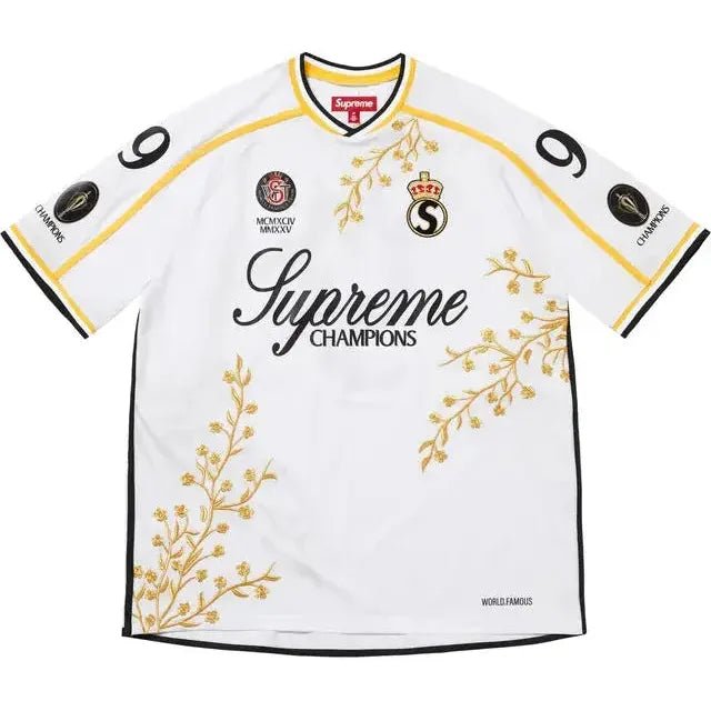 Supreme Floral Soccer Jersey 'White' - Im Your Wardrobe
