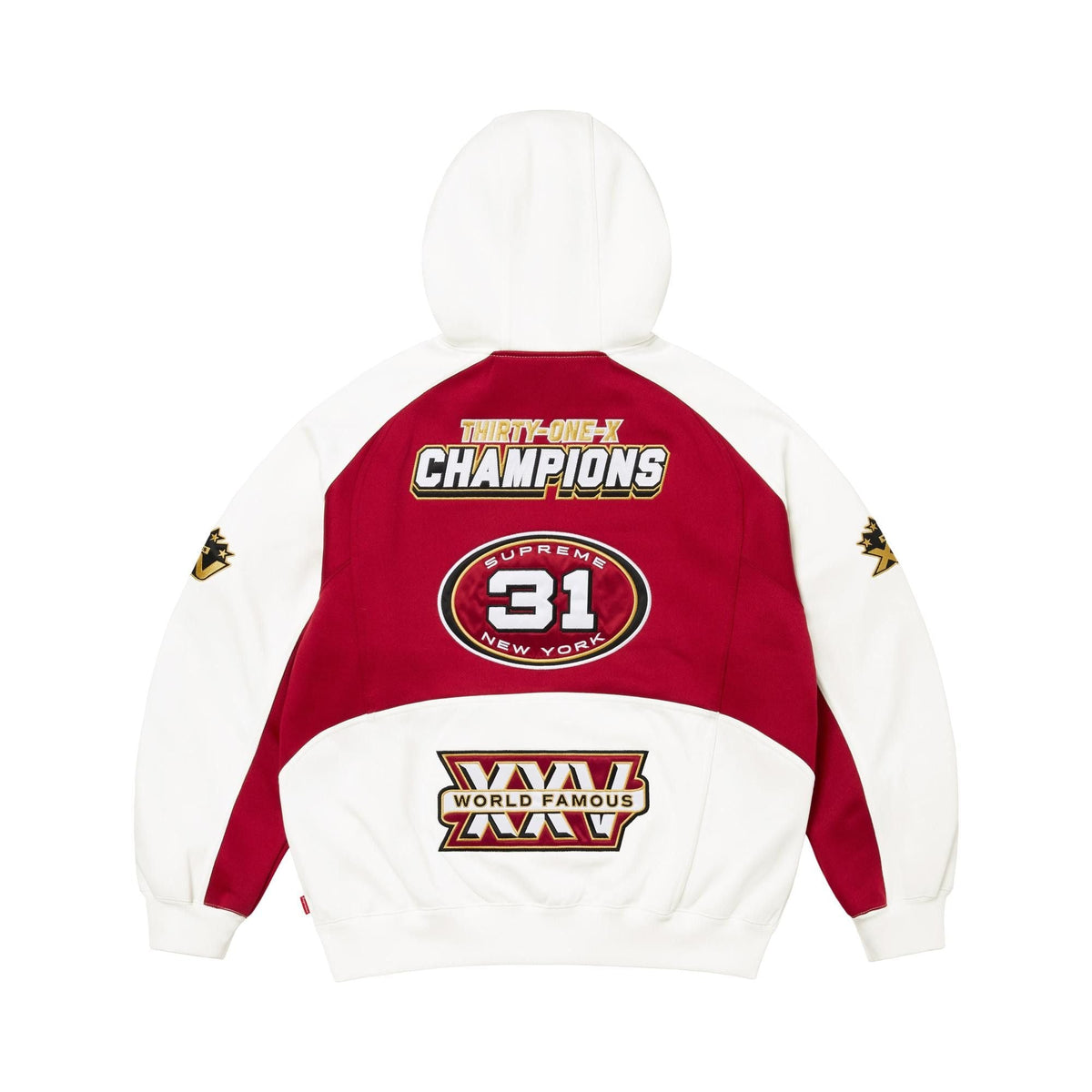 Supreme Football Zip Up Hooded Sweatshirt (FW25) White - Im Your Wardrobe