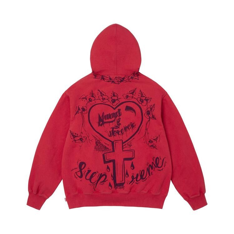 Supreme Forever Hooded Sweatshirt Red - Im Your Wardrobe