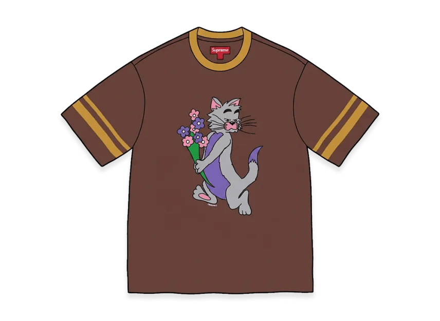 Supreme Glitter Cat S/S Top Brown - Im Your Wardrobe