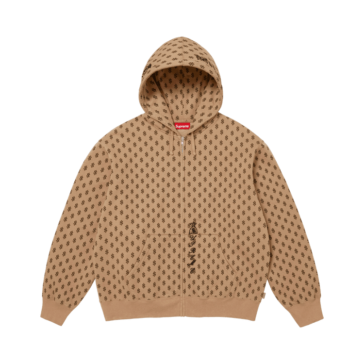 Supreme God Over Zip Up Hooded Sweatshirt Money - Im Your Wardrobe