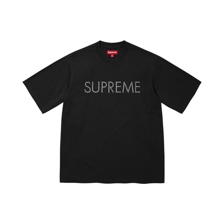 Supreme Hearts Studded Short-Sleeve Top Black - Im Your Wardrobe