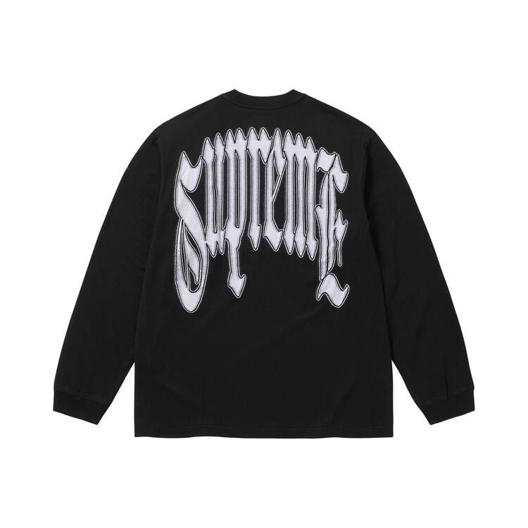 Supreme Intarsia Long-Sleeve Top Black - Im Your Wardrobe
