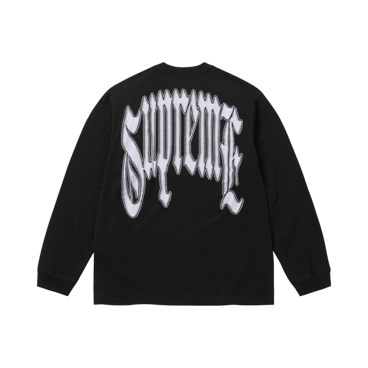Supreme Intarsia Long-Sleeve Top Black - Im Your Wardrobe