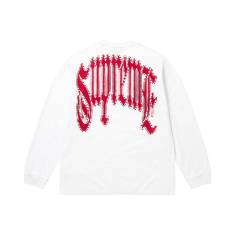 Supreme Intarsia Long-Sleeve Top White - Im Your Wardrobe
