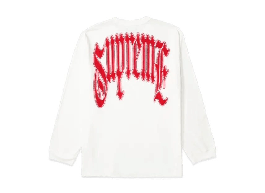 Supreme Intarsia L/S Top White - Im Your Wardrobe