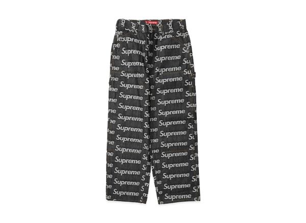 Supreme Jacquard Logos Double Knee Denim Painter Jean Indigo - Im Your Wardrobe