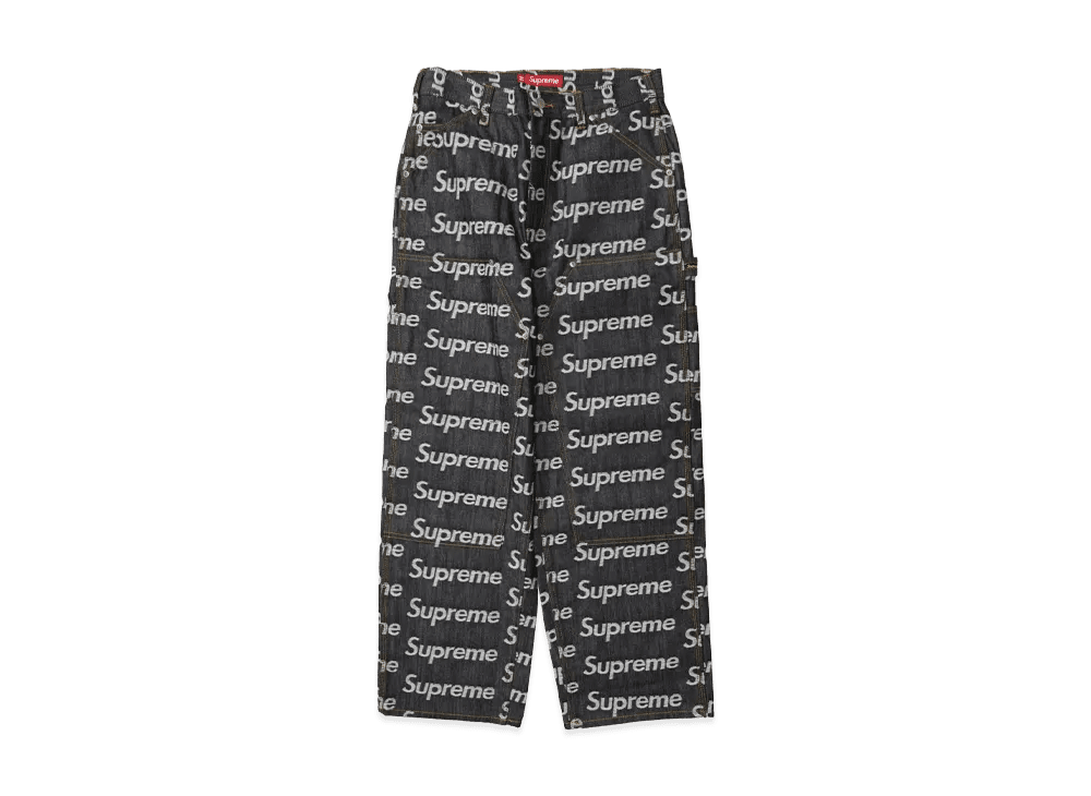 Supreme Jacquard Logos Double Knee Denim Painter Jean Indigo - Im Your Wardrobe