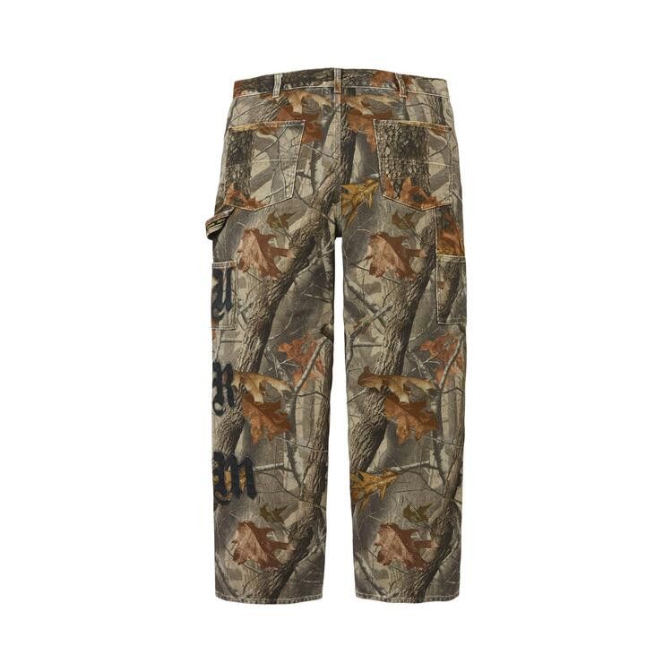 Supreme Leather Appliqué Double Knee Painter Pant Realtree Hardwoods Camo - Im Your Wardrobe