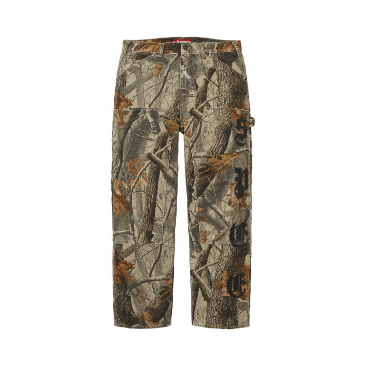 Supreme Leather Appliqué Double Knee Painter Pant Realtree Hardwoods Camo - Im Your Wardrobe