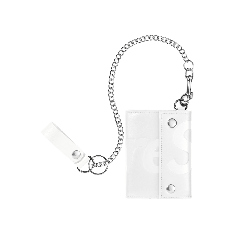 Supreme Leather Chain Wallet (SS26) White - Im Your Wardrobe