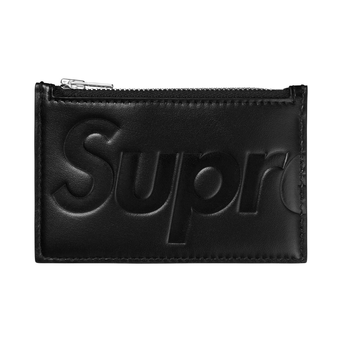 Supreme Leather Zip Card Holder 'Black' (SS25) - Im Your Wardrobe