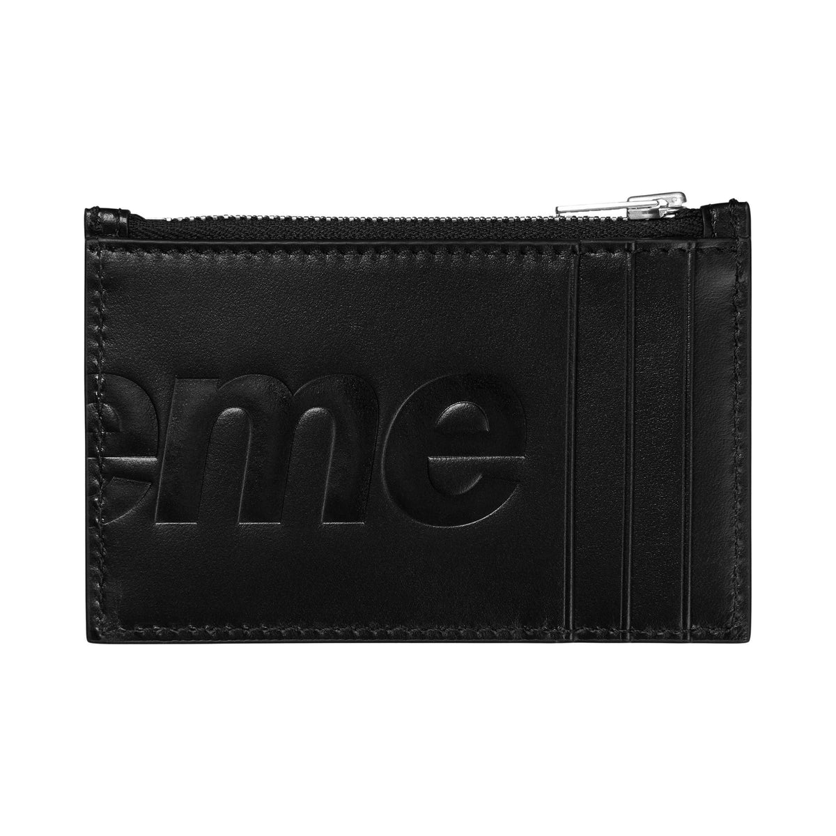 Supreme Leather Zip Card Holder 'Black' (SS25) - Im Your Wardrobe