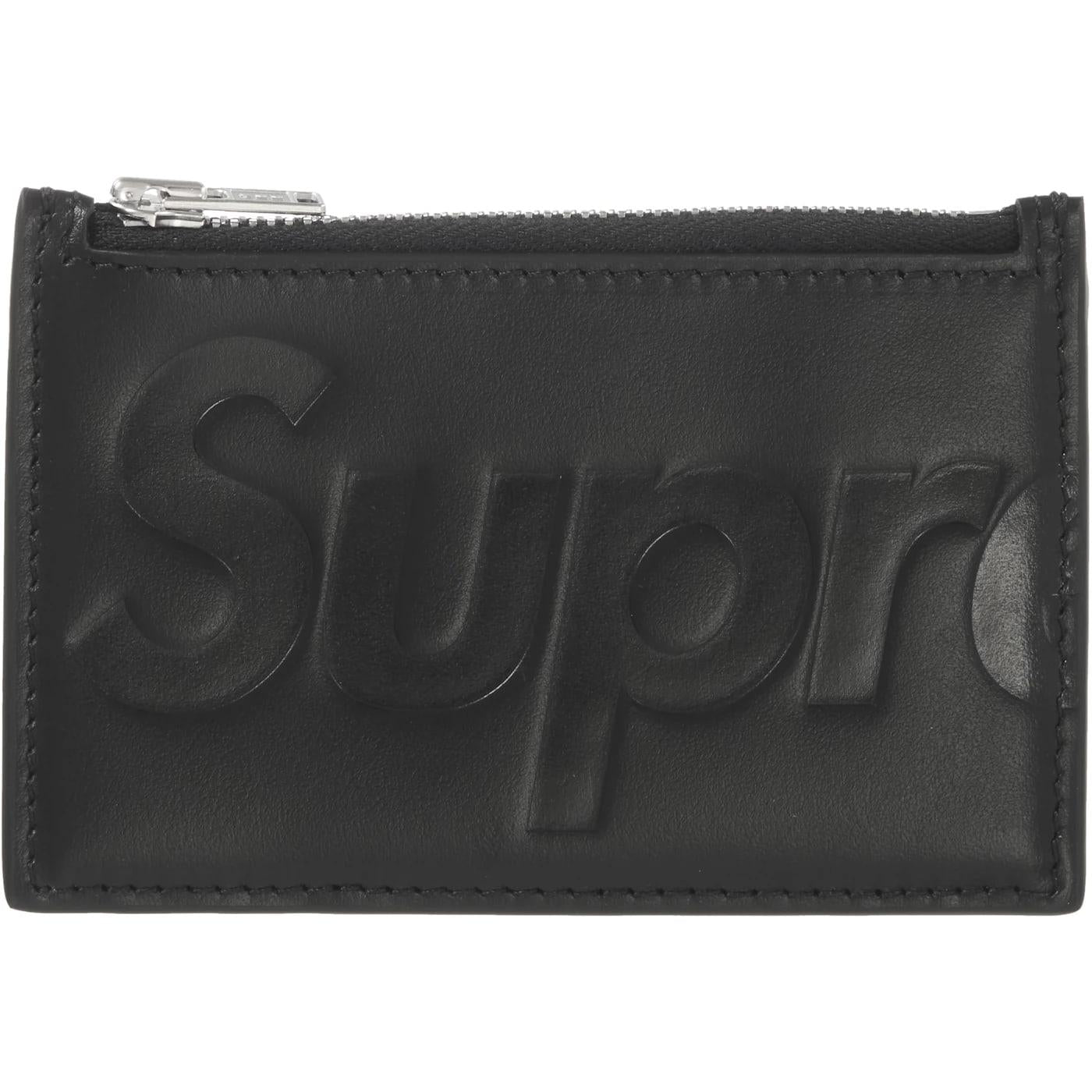 Supreme Leather Zip Card Holder 'Black' (SS25) - Im Your Wardrobe