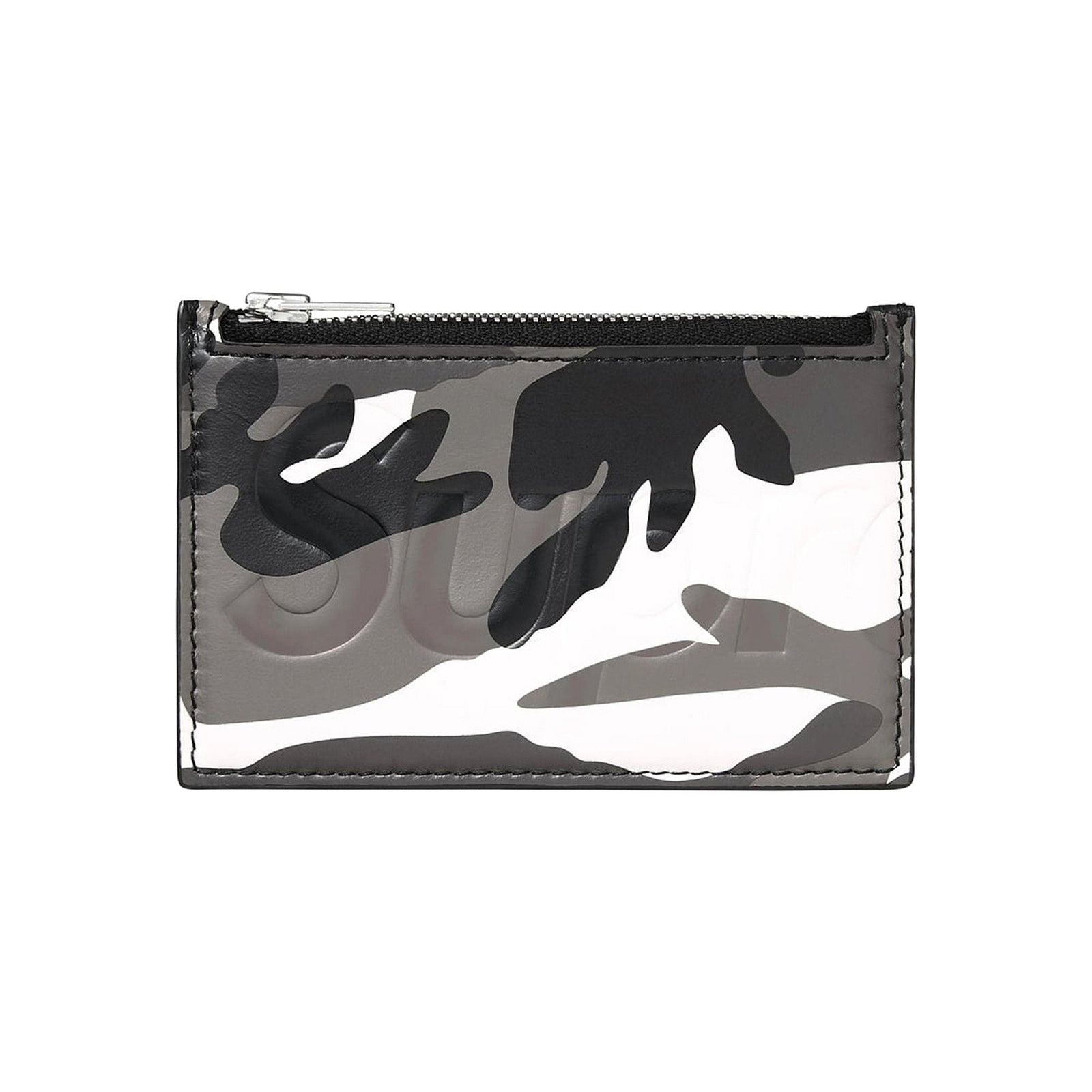 Supreme Leather Zip Card Holder Snow 'Camo' (SS25) - Im Your Wardrobe