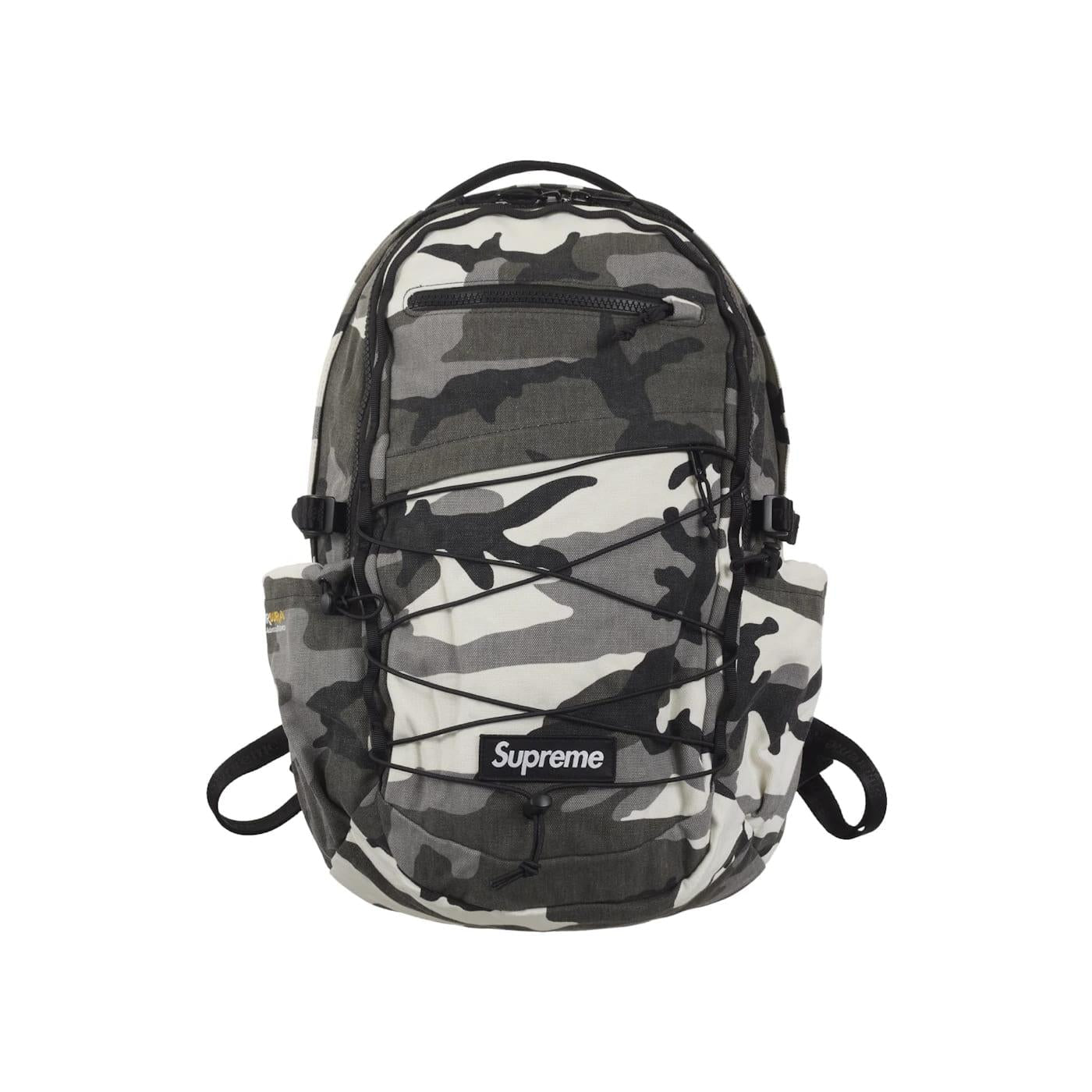Supreme Logo Backpack (SS25) Snow Camo - Im Your Wardrobe