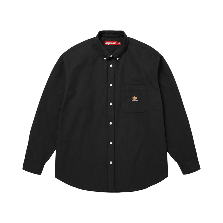 Supreme Loose Fit Oxford Shirt Black - Im Your Wardrobe