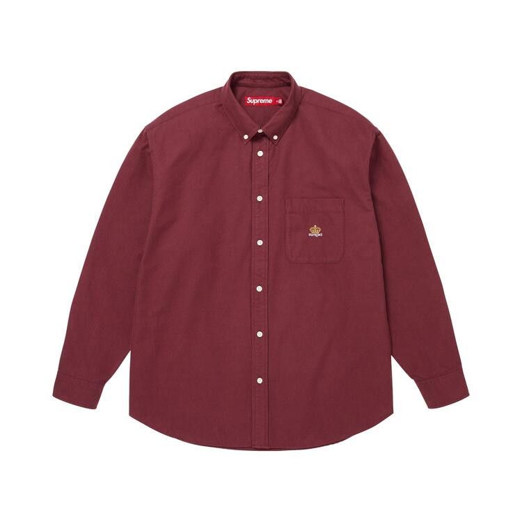 Supreme Loose Fit Oxford Shirt Burgundy - Im Your Wardrobe